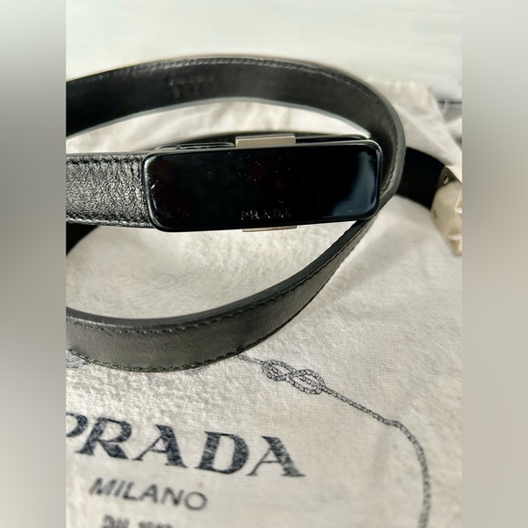 Authentic Vintage Prada Black leather belt - Picture 3 of 10